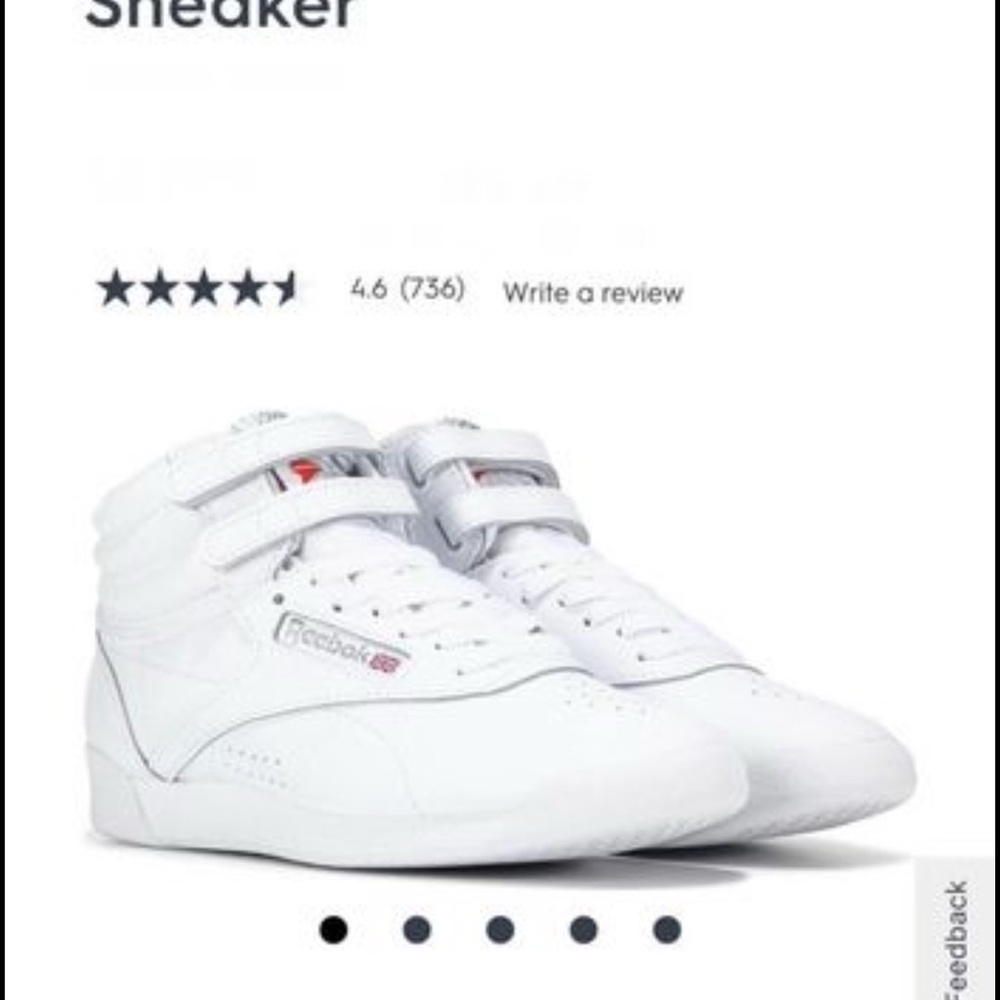 Reebok free style hi sneaker womens 8.5 men’s 7